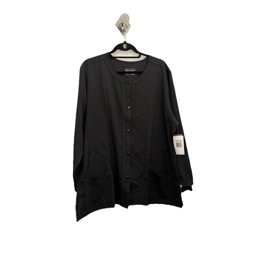 Nurse Mates Tara Black Button Down Uniform Jacket Women XL